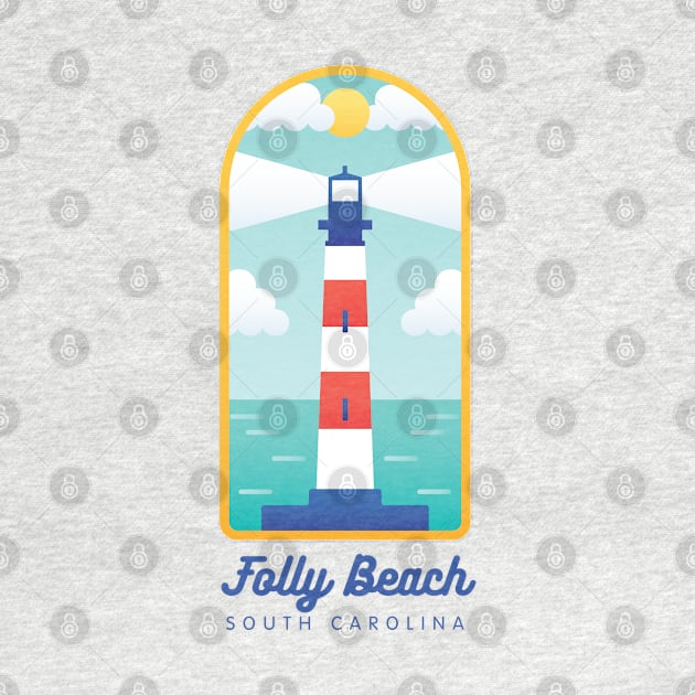 Folly Beach Morris Island Lighthouse Tourist Souvenir by carolinafound